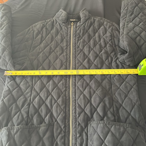 Barbour black / charcoal quilted jacket size 14 US - Picture 10 of 13
